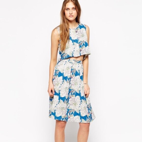 ASOS Brave Soul Hawaii Tropcial 2 Piece Skirt Tank - Picture 4 of 8